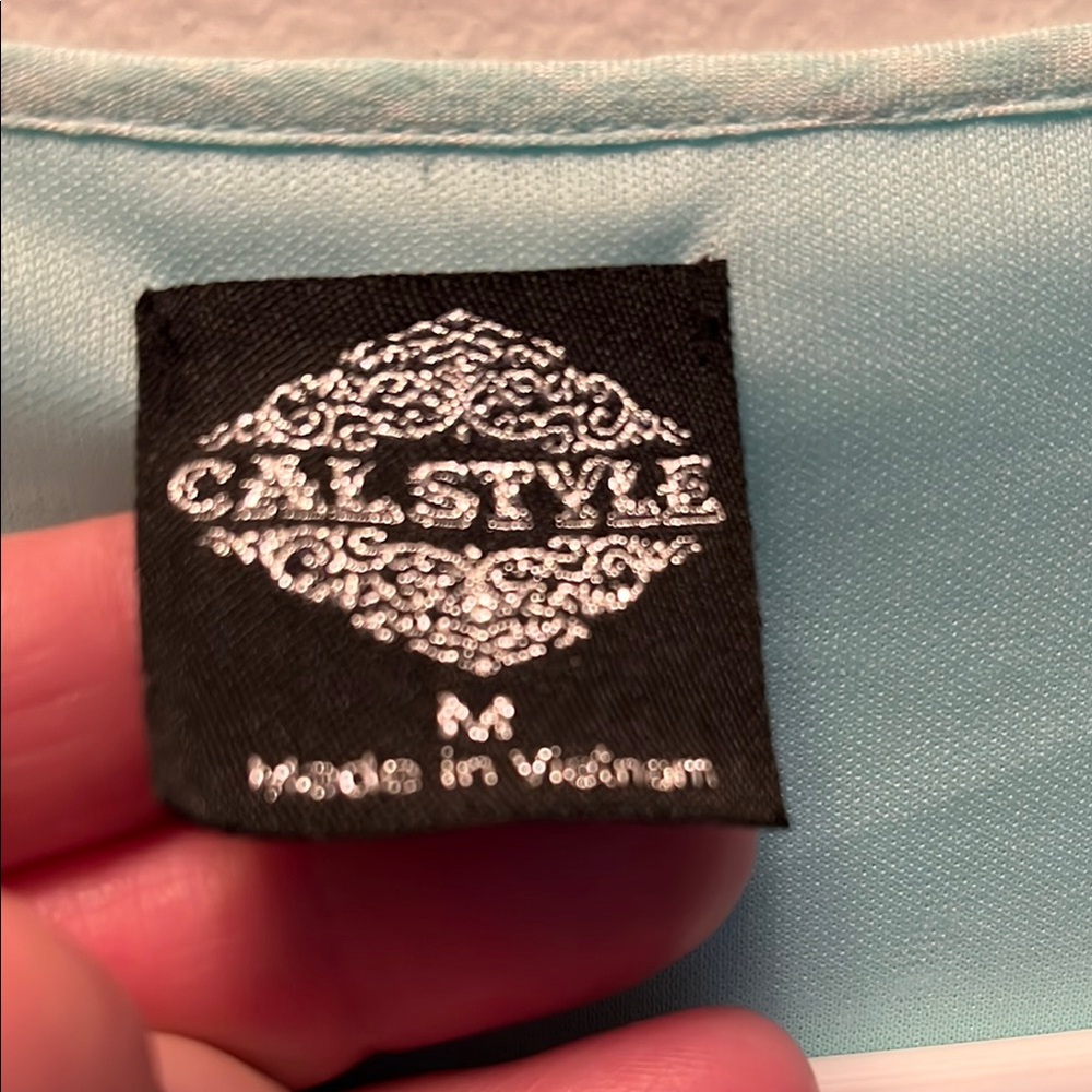 Chaps Women's Aqua Top - Picture 3 of 8